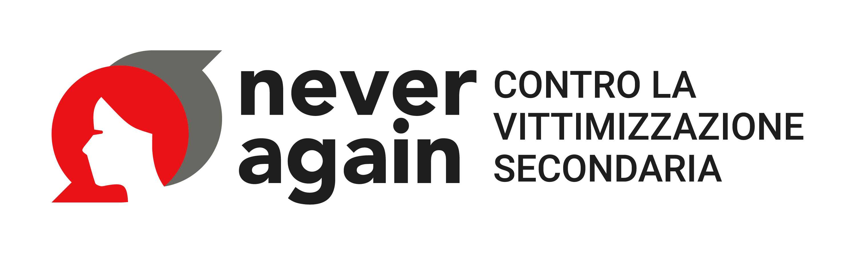 Never Again. Contro la vittimizzazione secondaria - logo