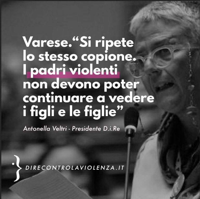 Varese, a 7-year-old boy killed by his father. Veltri, president of D.i.Re: "Violent men must not be allowed to see their sons and daughters."